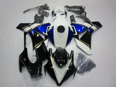 Carenagens Moto Honda CBR1000RR 2008-2011 - Branco Azul Ouro Preto Brilhante