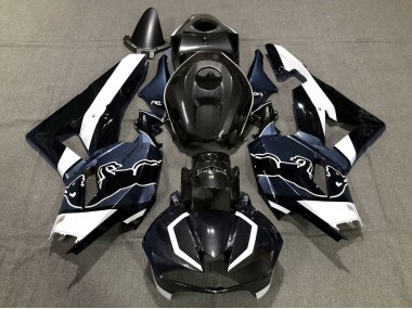 Carenagens Moto Honda CBR600RR 2013-2023 - Preto Fibra de Carbono Branco Azul Touro