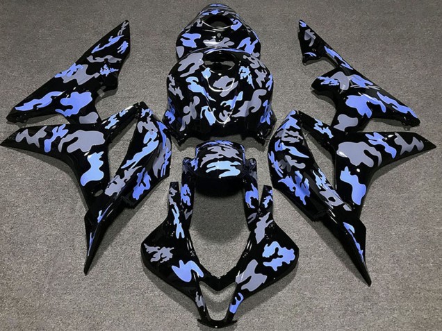 Carenagem Moto Honda CBR600RR 2007-2008 - Azul Cinzento Camouflage