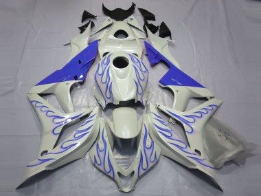 Carenagens Moto Honda CBR600RR 2007-2008 - Branco Azul Chama