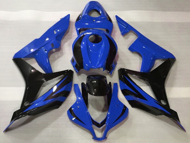 Carenagens Moto Honda CBR600RR 2007-2008 - Azul Preto Brilhante OEM Estilo