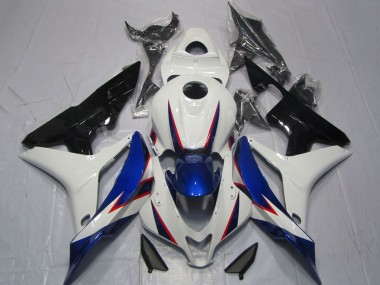 Carenagens Moto Honda CBR600RR 2007-2008 - Branco Azul Preto Brilhante OEM Estilo