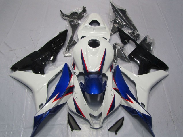 Carenagens Moto Honda CBR600RR 2007-2008 - Branco Azul Preto Brilhante OEM Estilo