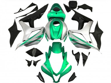 Carenagens Moto Honda CBR600RR 2007-2008 - Prata Verde Preto Brilhante OEM Estilo