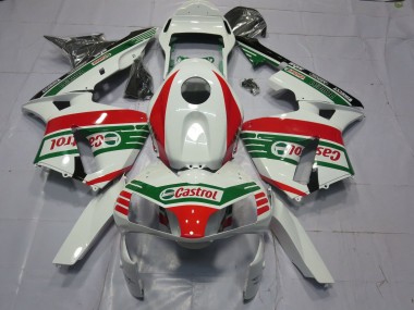 Carenagens Moto Honda CBR600RR 2003-2004 - Branco Vermelho Verde Castrol