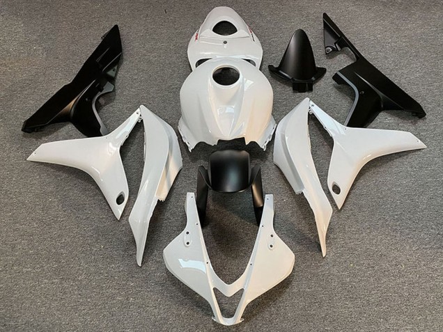 Carenagem Moto Honda CBR600RR 2007-2008 - Branco Preto Fosco