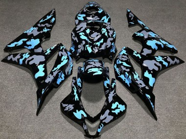 Carenagens Moto Honda CBR600RR 2007-2008 - Azul Cinzento Camouflage