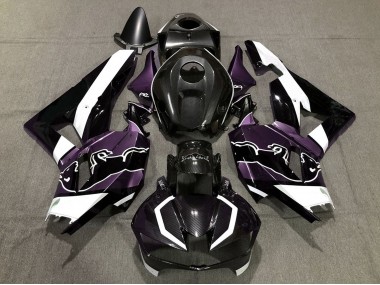 Carenagens Moto Honda CBR600RR 2013-2023 - Preto Fibra de Carbono Branco Roxo Touro