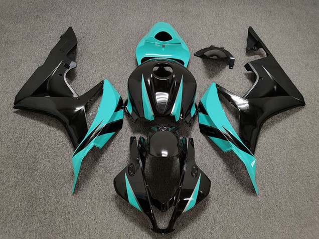 Carenagens Moto Honda CBR600RR 2007-2008 - Ciano Azul Preto Brilhante