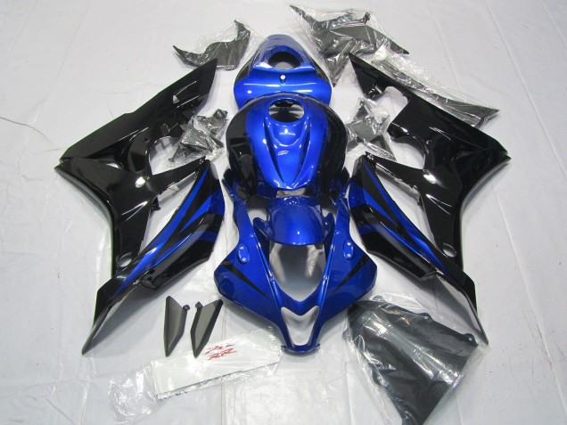 Kits Carenagem Moto Honda CBR600RR 2007-2008 - Azul Preto Brilhante