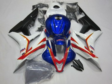 Carenagem Moto Honda CBR600RR 2007-2008 - Branco Vermelho Azul HRC