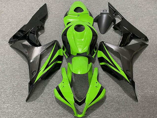 Carenagens Moto Honda CBR600RR 2007-2008 - Verde Preto Brilhante Cinzento OEM Estilo