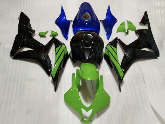 Carenagens Moto Honda CBR600RR 2007-2008 - Azul Verde Preto Brilhante