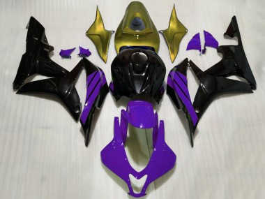 Carenagens Moto Honda CBR600RR 2007-2008 - Ouro Roxo Preto Brilhante