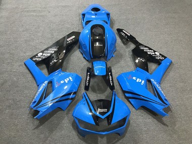 Carenagens Moto Honda CBR600RR 2013-2023 - Azul Preto Brilhante