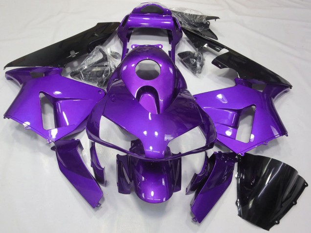 Carenagem Moto Honda CBR600RR 2003-2004 - Roxo Preto Brilhante