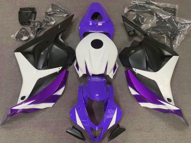 Carenagens Moto Honda CBR600RR 2009-2012 - Branco Roxo Claro Azul Preto Fosco