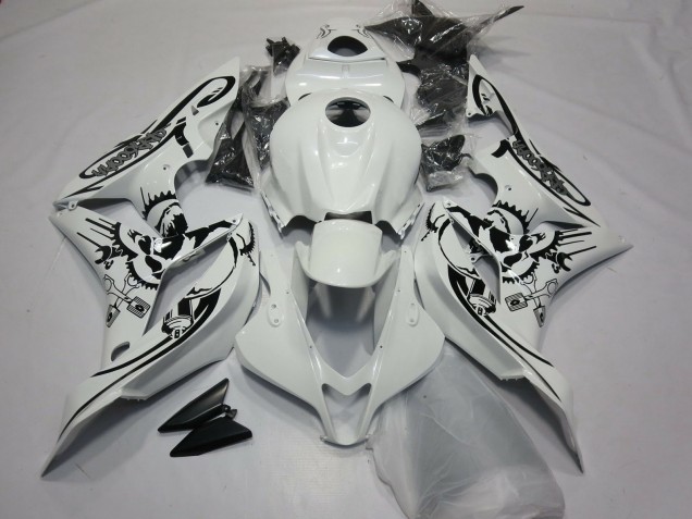Carenagens Moto Honda CBR600RR 2007-2008 - Branco Preto
