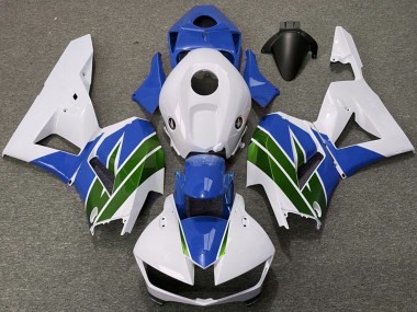 Carenagens Moto Honda CBR600RR 2013-2023 - Branco Azul Verde