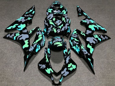 Carenagens Moto Honda CBR600RR 2007-2008 - Verde Cinzento Camouflage