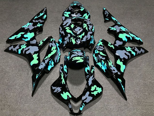 Carenagens Moto Honda CBR600RR 2007-2008 - Verde Cinzento Camouflage
