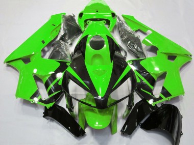 Carenagens Moto Honda CBR600RR 2005-2006 - Verde Preto Brilhante Estilo