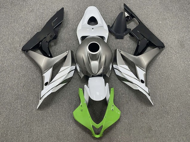 Carenagens Moto Honda CBR600RR 2007-2008 - Prata Branco Verde Preto Brilhante
