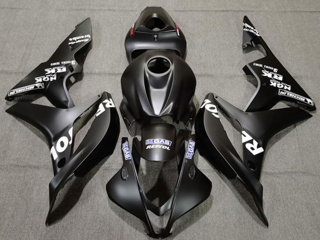 Carenagens Moto Honda CBR600RR 2007-2008 - Preto Fosco Branco Repsol
