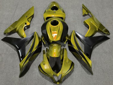 Carenagens Moto Honda CBR600RR 2007-2008 - Ouro Preto Fosco OEM Estilo