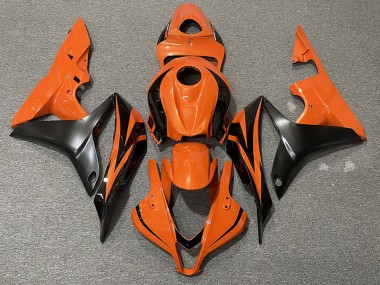 Carenagens Moto Honda CBR600RR 2007-2008 - Laranja Preto Fosco OEM Estilo