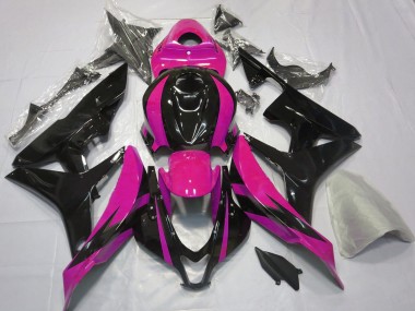 Carenagens Moto Honda CBR600RR 2007-2008 - Rosa Preto Brilhante OEM Estilo