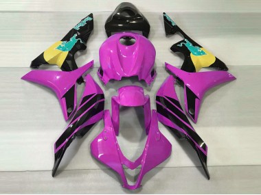 Carenagens Moto Honda CBR600RR 2007-2008 - Rosa Amarelo Preto Brilhante Azul Touro