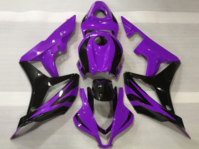 Carenagens Moto Honda CBR600RR 2007-2008 - Roxo Preto Brilhante OEM Estilo