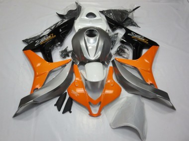 Carenagens Moto Honda CBR600RR 2007-2008 - Prata Laranja Preto Brilhante