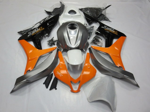 Carenagens Moto Honda CBR600RR 2007-2008 - Prata Laranja Preto Brilhante