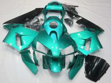 Carenagens Moto Honda CBR600RR 2003-2004 - Azul Petróleo Preto Brilhante