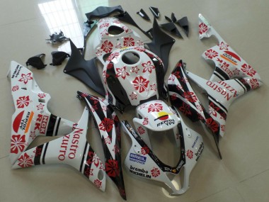Carenagens Moto Honda CBR600RR 2007-2008 - Branco Vermelho Preto Nastro Azzurro