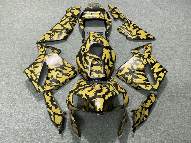 Carenagens Moto Honda CBR600RR 2003-2004 - Amarelo Preto Camouflage