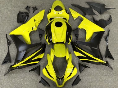 Carenagens Moto Honda CBR600RR 2007-2008 - Amarelo Preto Fosco OEM Estilo