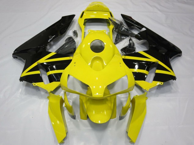 Carenagens Moto Honda CBR600RR 2003-2004 - Amarelo Preto Brilhante OEM Estilo