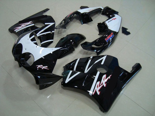 Carenagens Moto Honda CBR250RR 1990-1998 - Branco Preto Brilhante HRC