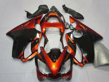 Carenagens Moto Honda CBR600 F4i 2001-2003 - Laranja Preto Brilhante