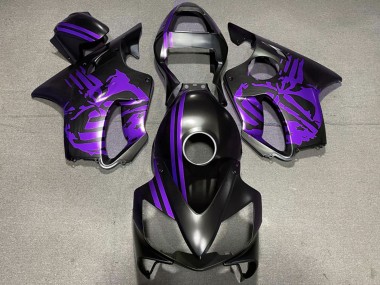 Carenagens Moto Honda CBR600 F4i 2001-2003 - Roxo Preto Fosco Crânio