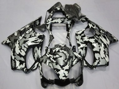 Carenagens Moto Honda CBR600 F4i 2001-2003 - Branco Cinzento Preto Camouflage