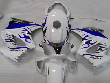 Carenagens Moto Honda VFR 800 2002-2013 - Branco Azul Chama
