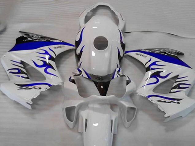 Carenagens Moto Honda VFR 800 2002-2013 - Branco Azul Chama
