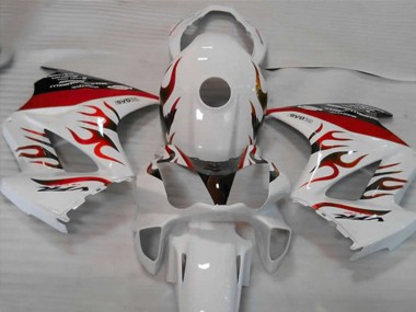 Carenagens Moto Honda VFR 800 2002-2013 - Branco Vermelho Chama