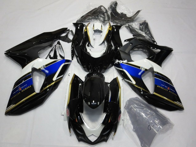 Carenagens Moto Suzuki GSXR 1000 2009-2016 - Azul Branco Ouro Preto