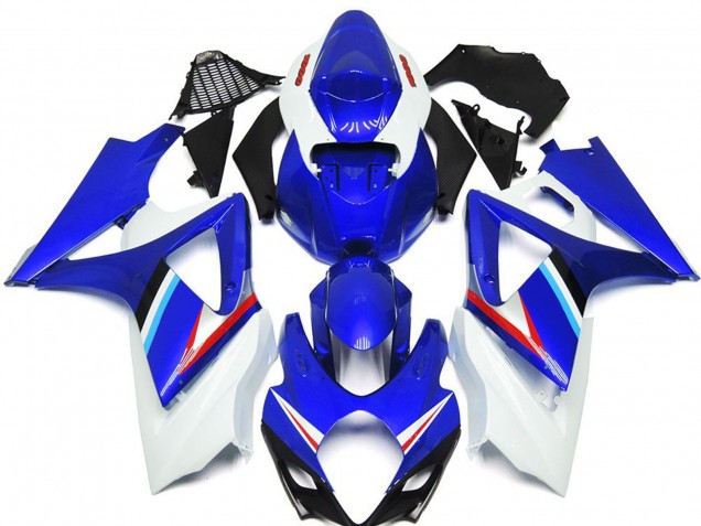 Carenagens Moto Suzuki GSXR 1000 2007-2008 - Azul Branco Vermelho Preto