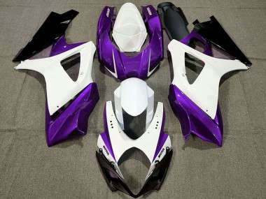Carenagens Moto Suzuki GSXR 1000 2007-2008 - Branco Roxo Preto